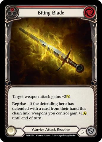 Flesh and Blood TCG | Biting Blade (Red) [WTR135-C] (Welcome to Rathe)  Alpha Print Normal | The Nerd Merchant