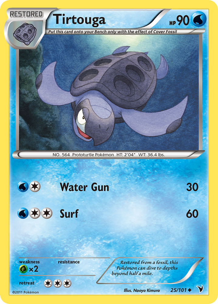 Pokemon | Tirtouga (25/101) [Black & White: Noble Victories] | The Nerd Merchant