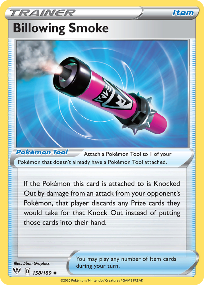 Pokemon | Billowing Smoke (158/189) [Sword & Shield: Darkness Ablaze] | The Nerd Merchant