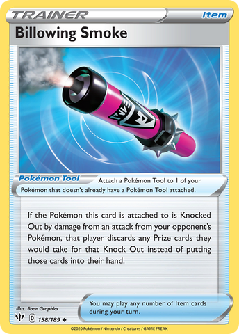Pokemon | Billowing Smoke (158/189) [Sword & Shield: Darkness Ablaze] | The Nerd Merchant