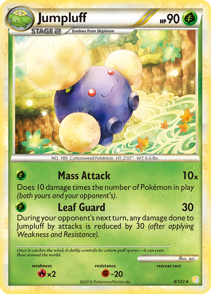 Pokemon | Jumpluff (6/123) [HeartGold & SoulSilver: Base Set] | The Nerd Merchant
