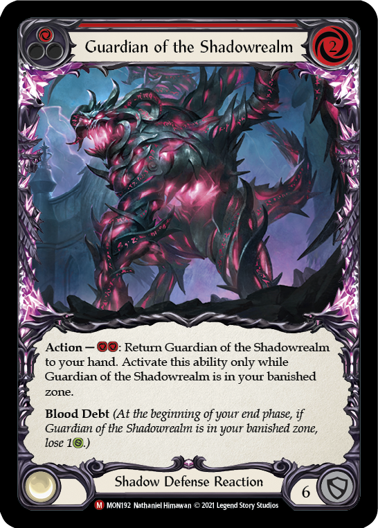Flesh and Blood TCG | Guardian of the Shadowrealm [MON192-RF] (Monarch)  1st Edition Rainbow Foil | The Nerd Merchant