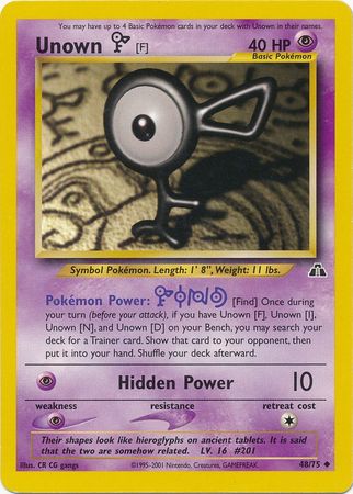 Pokemon | Unown [F] (48/75) [Neo Discovery Unlimited] | The Nerd Merchant