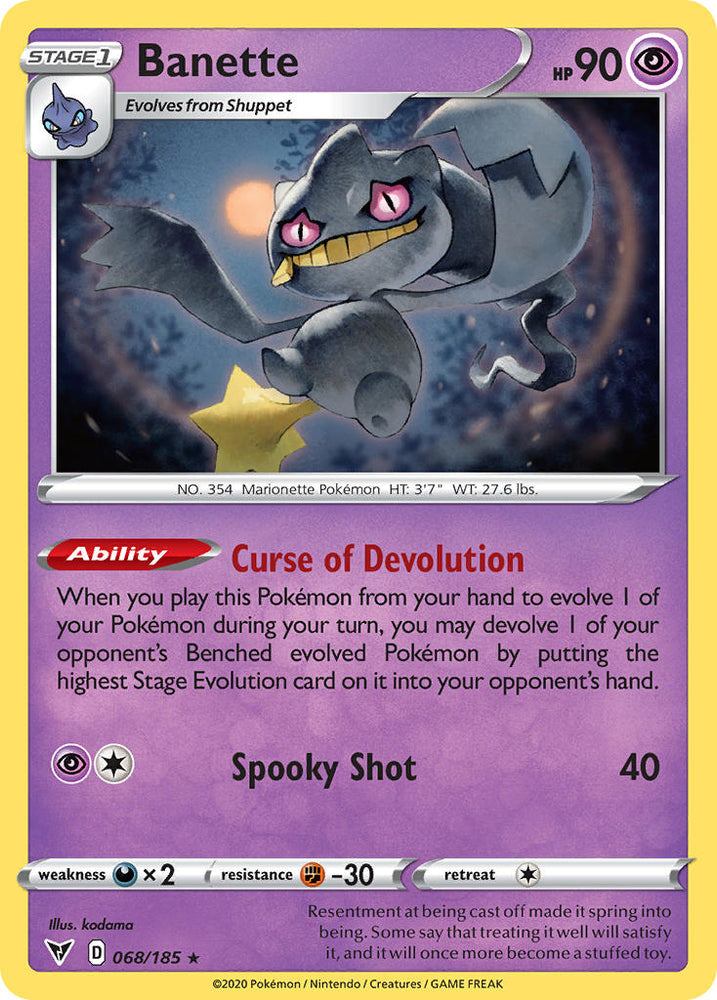 Pokemon | Banette (068/185) [Sword & Shield: Vivid Voltage] | The Nerd Merchant