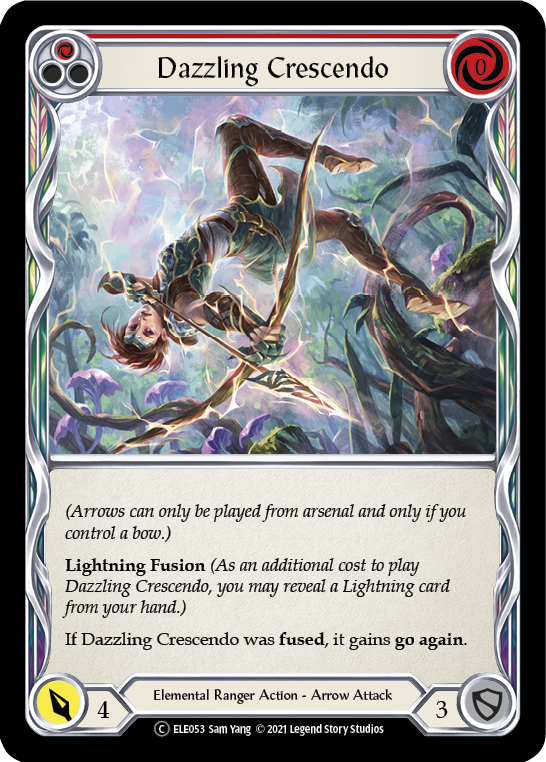 Flesh and Blood TCG | Dazzling Crescendo (Red) [U-ELE053] (Tales of Aria Unlimited)  Unlimited Rainbow Foil | The Nerd Merchant