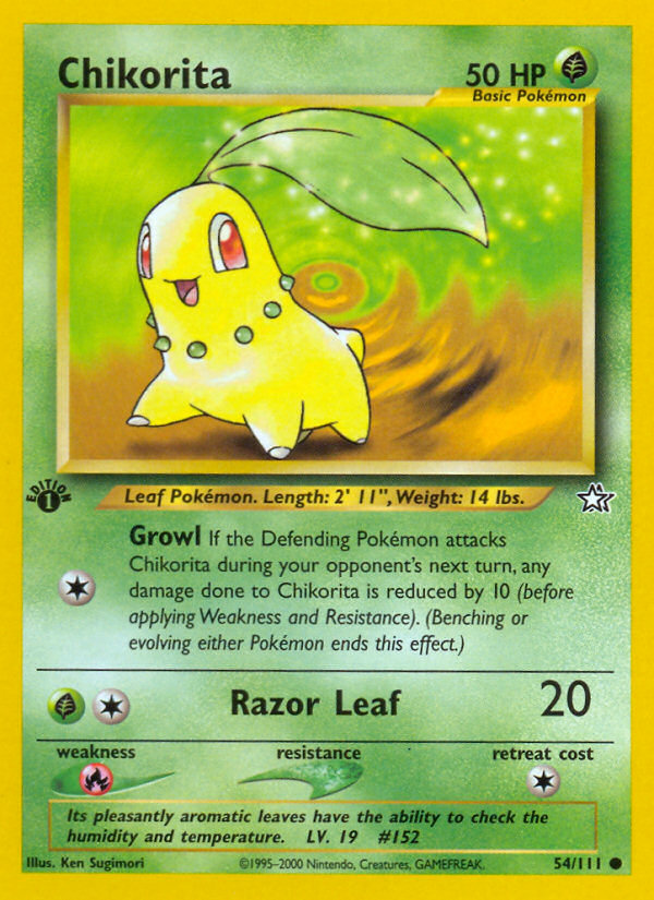 Pokemon | Chikorita (54/111) [Neo Genesis 1st Edition] | The Nerd Merchant
