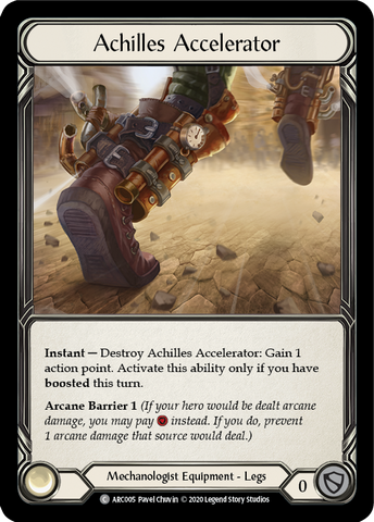 Flesh and Blood TCG | Achilles Accelerator [U-ARC005] (Arcane Rising Unlimited)  Unlimited Rainbow Foil | The Nerd Merchant