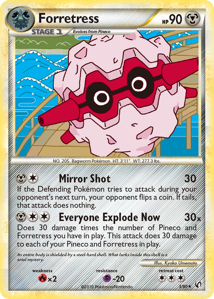 Pokemon | Forretress (3/90) [HeartGold & SoulSilver: Undaunted] | The Nerd Merchant