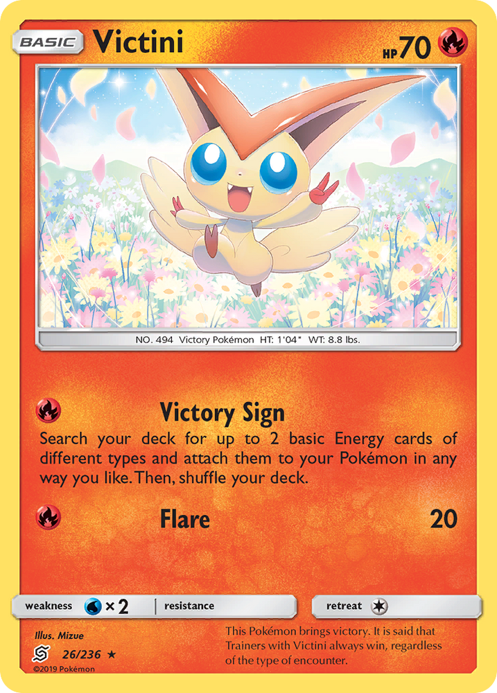 Pokemon | Victini (26/236) [Sun & Moon: Unified Minds] | The Nerd Merchant