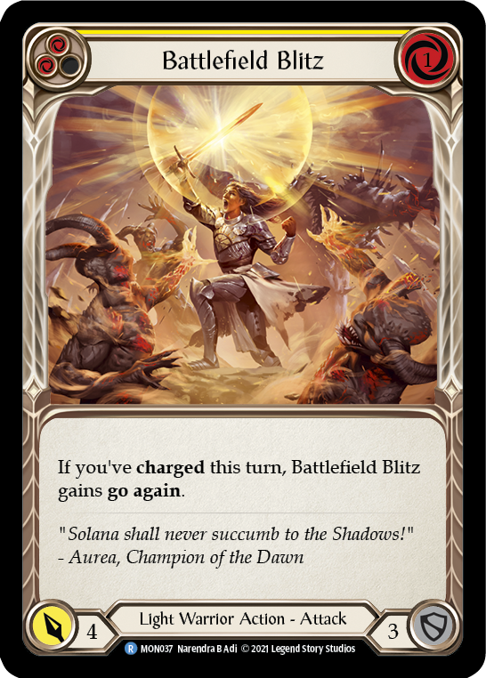Flesh and Blood TCG | Battlefield Blitz (Yellow) [MON037] (Monarch)  1st Edition Normal | The Nerd Merchant