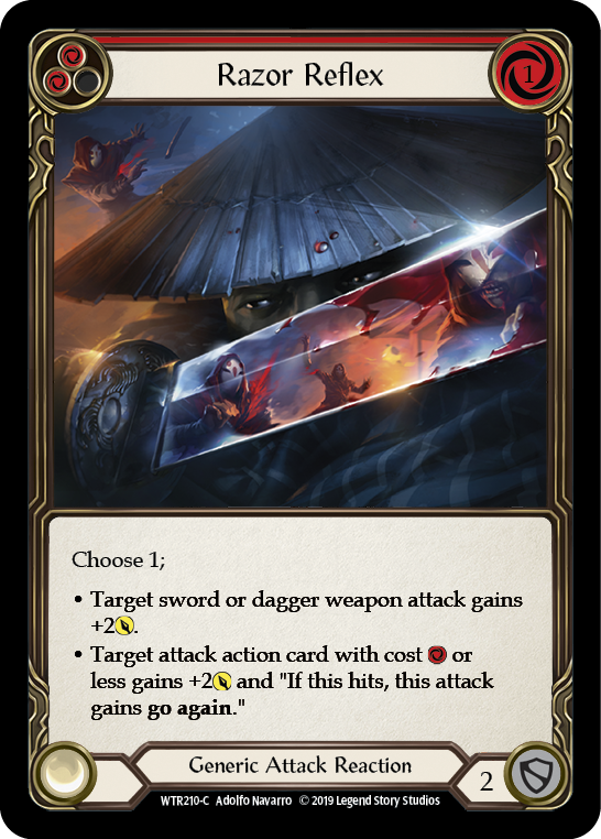 Flesh and Blood TCG | Razor Reflex (Yellow) [WTR210-C] (Welcome to Rathe)  Alpha Print Rainbow Foil | The Nerd Merchant