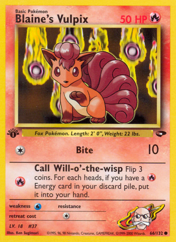 Pokemon | Blaine's Vulpix (66/132) [Gym Challenge 1st Edition] | The Nerd Merchant