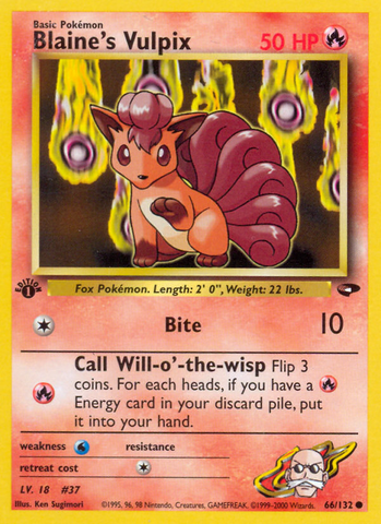 Pokemon | Blaine's Vulpix (66/132) [Gym Challenge 1st Edition] | The Nerd Merchant