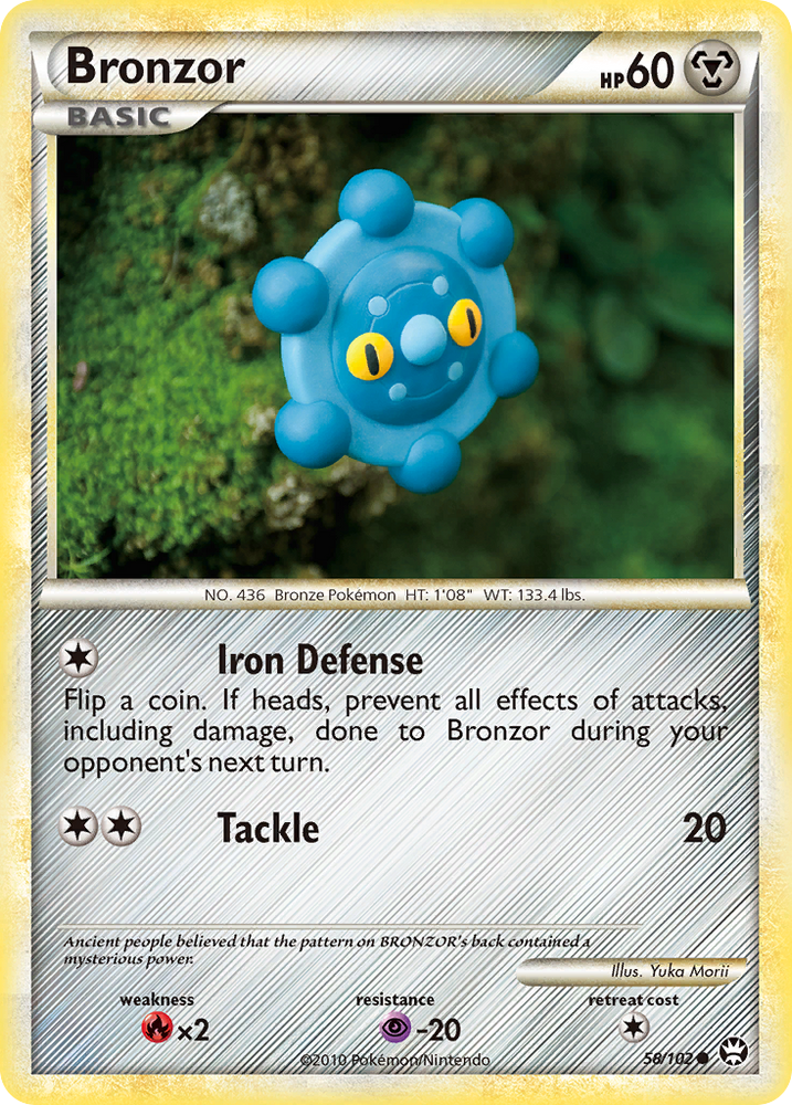 Pokemon | Bronzor (58/102) [HeartGold & SoulSilver: Triumphant] | The Nerd Merchant