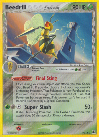 Pokemon | Beedrill (1/113) (Delta Species) [EX: Delta Species] | The Nerd Merchant
