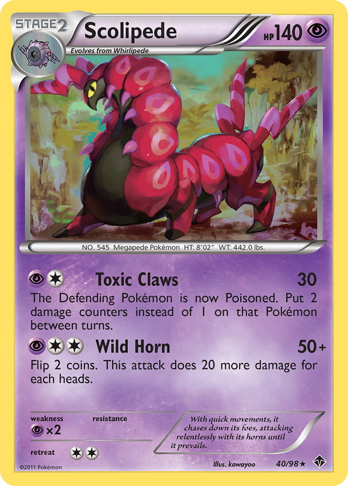 Pokemon | Scolipede (40/98) [Black & White: Emerging Powers] | The Nerd Merchant
