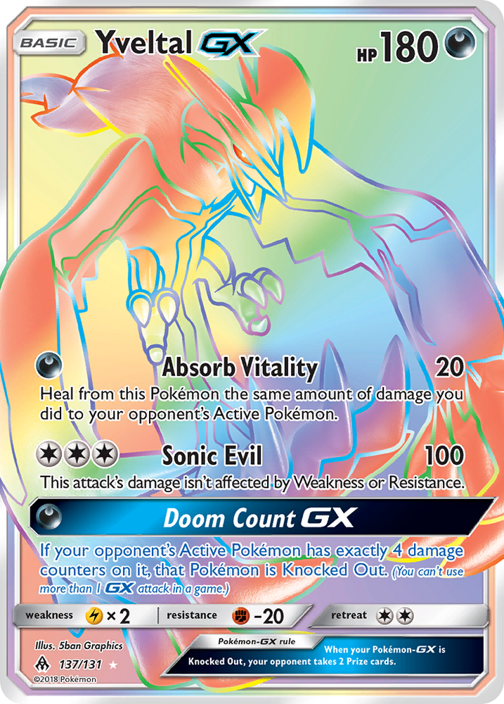Pokemon | Yveltal GX (137/131) [Sun & Moon: Forbidden Light] | The Nerd Merchant