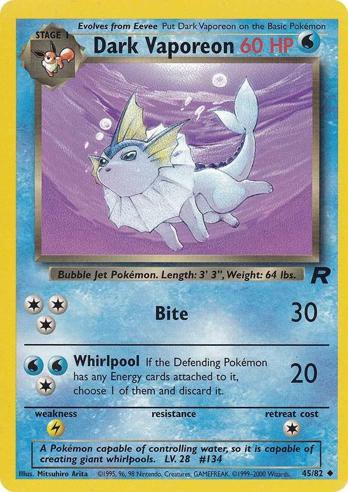 Pokemon | Dark Vaporeon (45/82) [Team Rocket Unlimited] | The Nerd Merchant