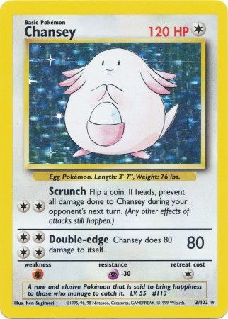 Pokemon | Chansey (3/102) [Base Set Unlimited] | The Nerd Merchant