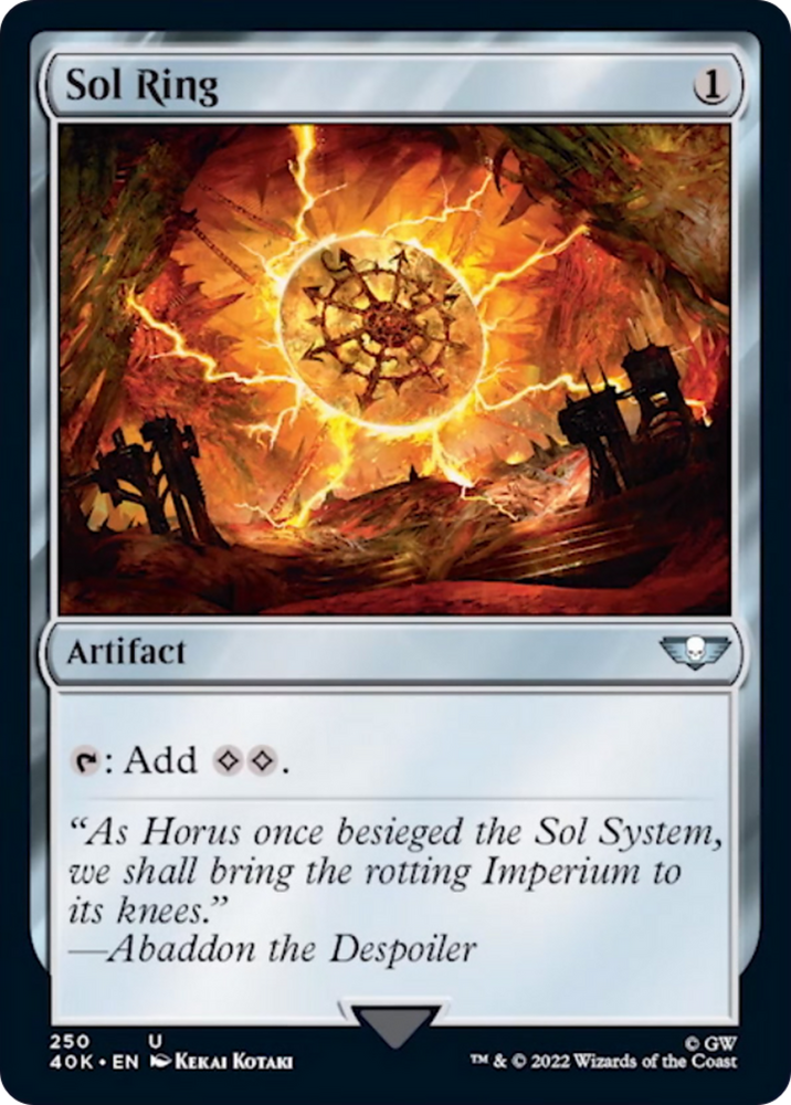 Magic | Sol Ring (250) (Surge Foil) [Warhammer 40,000] | The Nerd Merchant