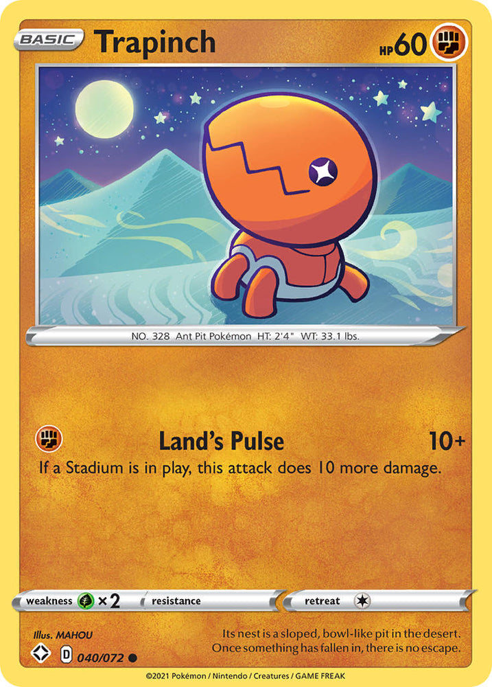 Pokemon | Trapinch (040/072) [Sword & Shield: Shining Fates] | The Nerd Merchant