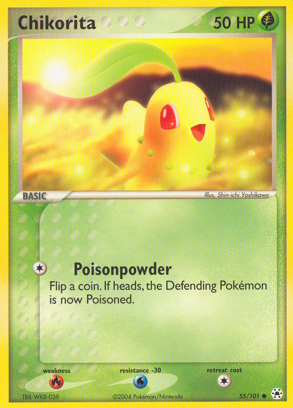 Pokemon | Chikorita (55/101) [EX: Hidden Legends] | The Nerd Merchant