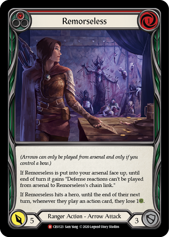 Flesh and Blood TCG | Remorseless [CRU123] (Crucible of War)  1st Edition Rainbow Foil | The Nerd Merchant