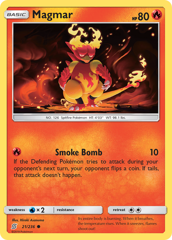 Pokemon | Magmar (21/236) [Sun & Moon: Unified Minds] | The Nerd Merchant