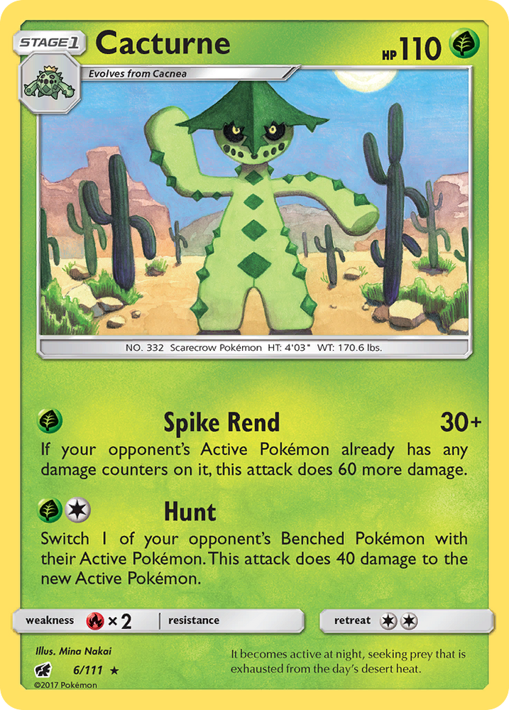 Pokemon | Cacturne (6/111) [Sun & Moon: Crimson Invasion] | The Nerd Merchant