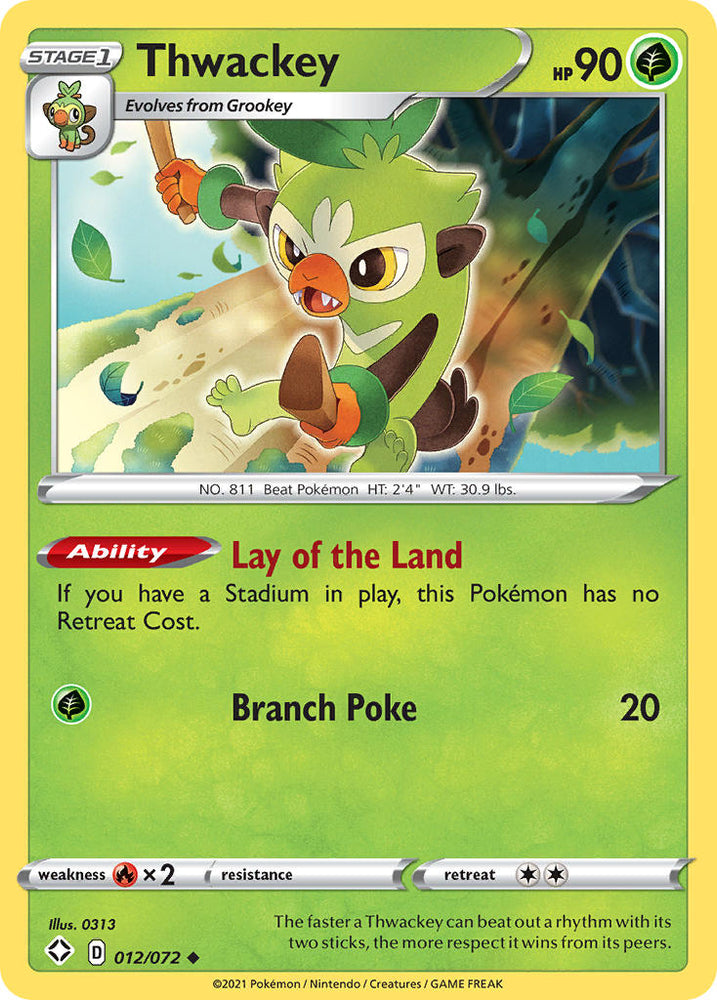 Pokemon | Thwackey (012/072) [Sword & Shield: Shining Fates] | The Nerd Merchant