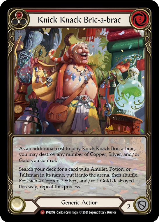 Flesh and Blood TCG | Knick Knack Bric-a-brac [EVR159] (Everfest)  1st Edition Extended Art Rainbow Foil | The Nerd Merchant
