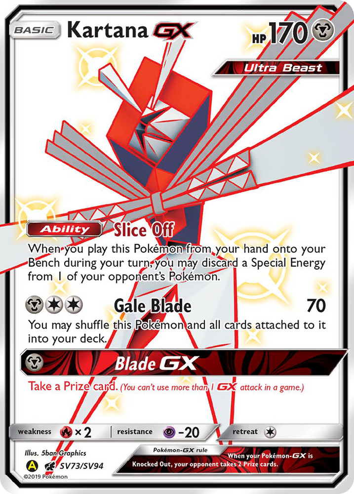 Pokemon | Kartana GX (SV73/SV94) [Sun & Moon: Hidden Fates - Shiny Vault] | The Nerd Merchant