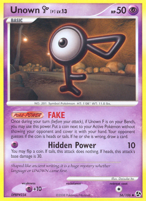 Pokemon | Unown F (56/106) [Diamond & Pearl: Great Encounters] | The Nerd Merchant