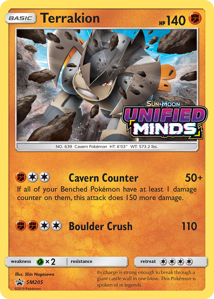 Pokemon | Terrakion (SM205) [Sun & Moon: Black Star Promos] | The Nerd Merchant