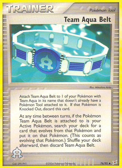 Pokemon | Team Aqua Belt (76/95) [EX: Team Magma vs Team Aqua] | The Nerd Merchant
