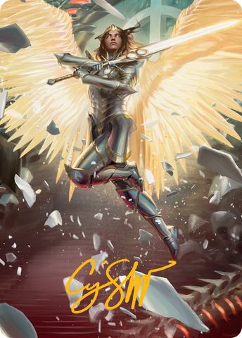 Magic | Archangel Elspeth Art Card (Gold-Stamped Signature) [March of the Machine Art Series] | The Nerd Merchant
