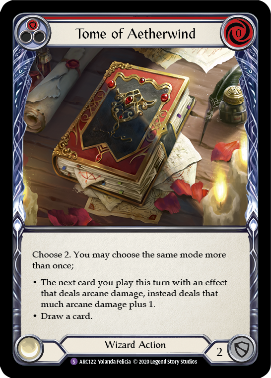 Flesh and Blood TCG | Tome of Aetherwind [U-ARC122] (Arcane Rising Unlimited)  Unlimited Rainbow Foil | The Nerd Merchant