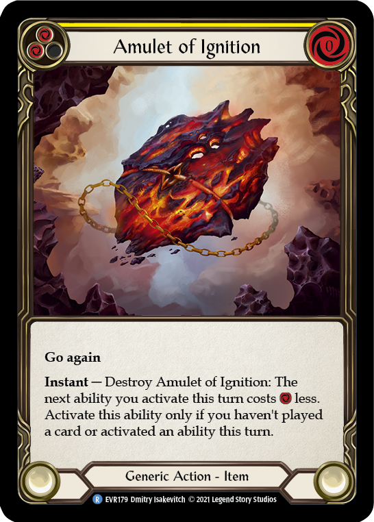 Flesh and Blood TCG | Amulet of Ignition [EVR179] (Everfest)  1st Edition Cold Foil | The Nerd Merchant