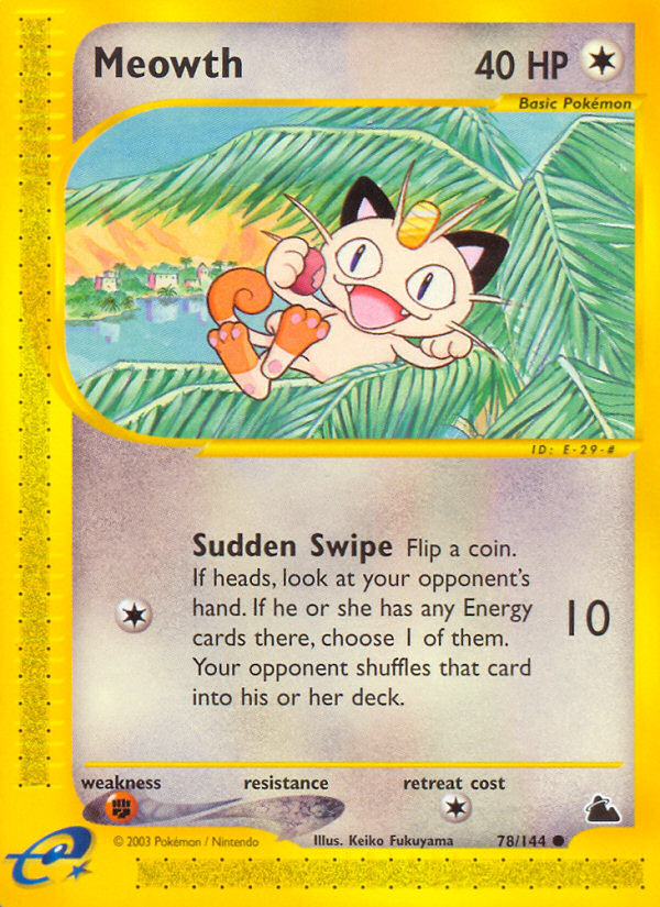 Pokemon | Meowth (78/144) [Skyridge] | The Nerd Merchant