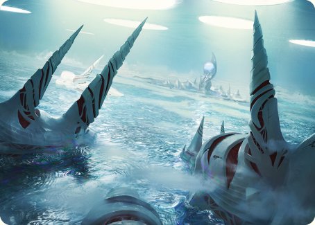 Magic | Seachrome Coast Art Card [Phyrexia: All Will Be One Art Series] | The Nerd Merchant