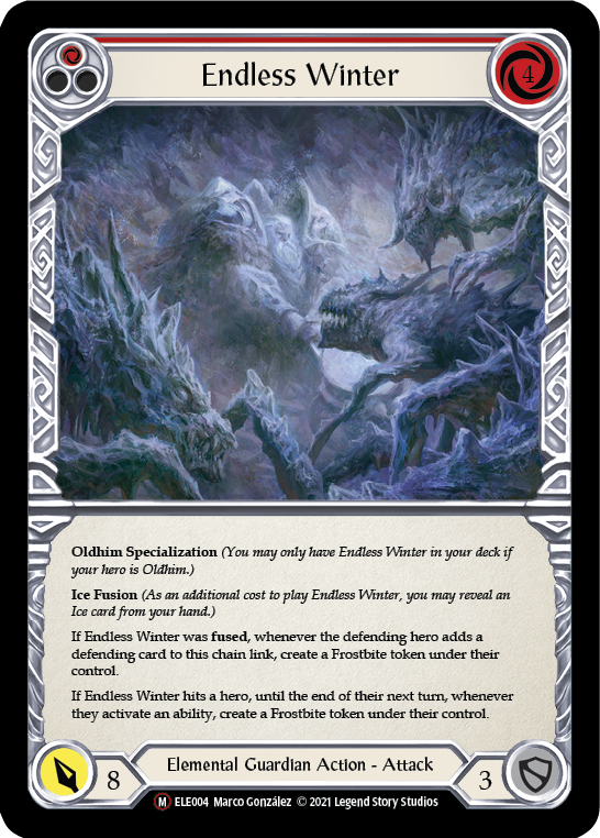 Flesh and Blood TCG | Endless Winter [U-ELE004] (Tales of Aria Unlimited)  Unlimited Rainbow Foil | The Nerd Merchant
