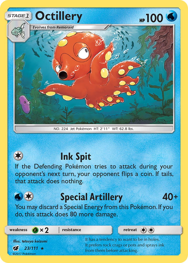 Pokemon | Octillery (23/111) [Sun & Moon: Crimson Invasion] | The Nerd Merchant