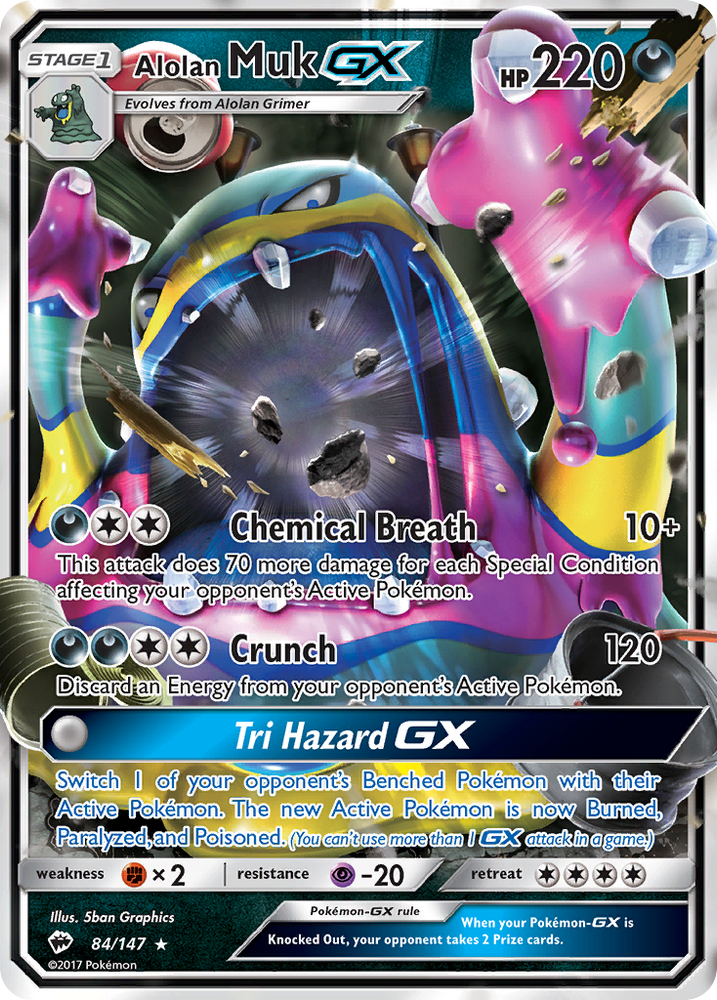Pokemon | Alolan Muk GX (84/147) [Sun & Moon: Burning Shadows] | The Nerd Merchant