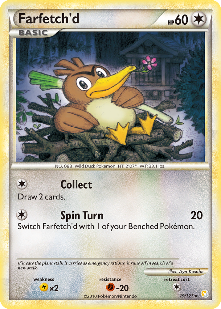 Pokemon | Farfetch'd (19/123) [HeartGold & SoulSilver: Base Set] | The Nerd Merchant