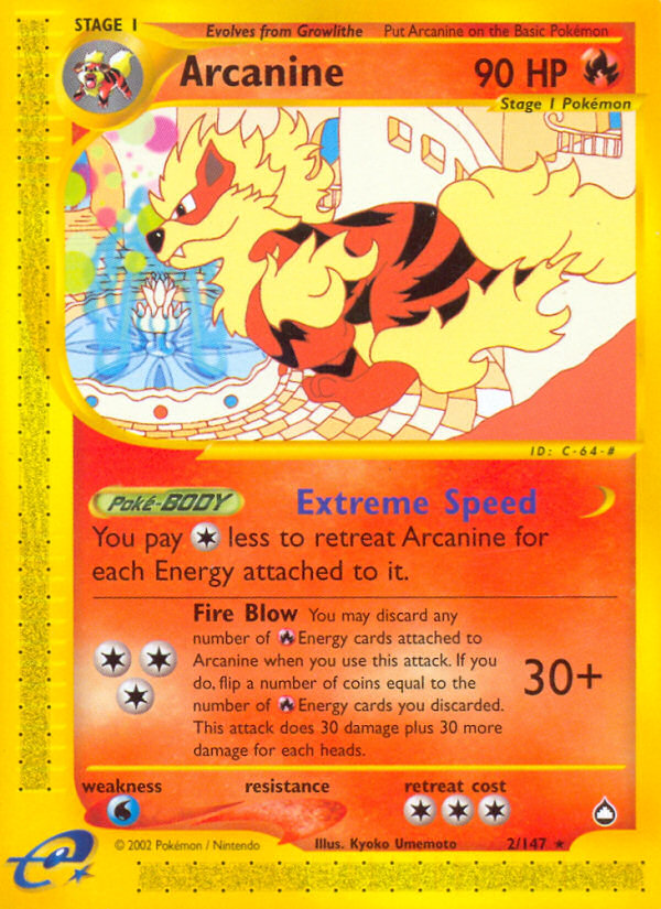 Pokemon | Arcanine (2/147) [Aquapolis] | The Nerd Merchant