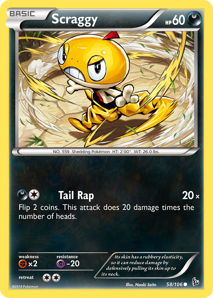 Pokemon | Scraggy (58/106) [XY: Flashfire] | The Nerd Merchant