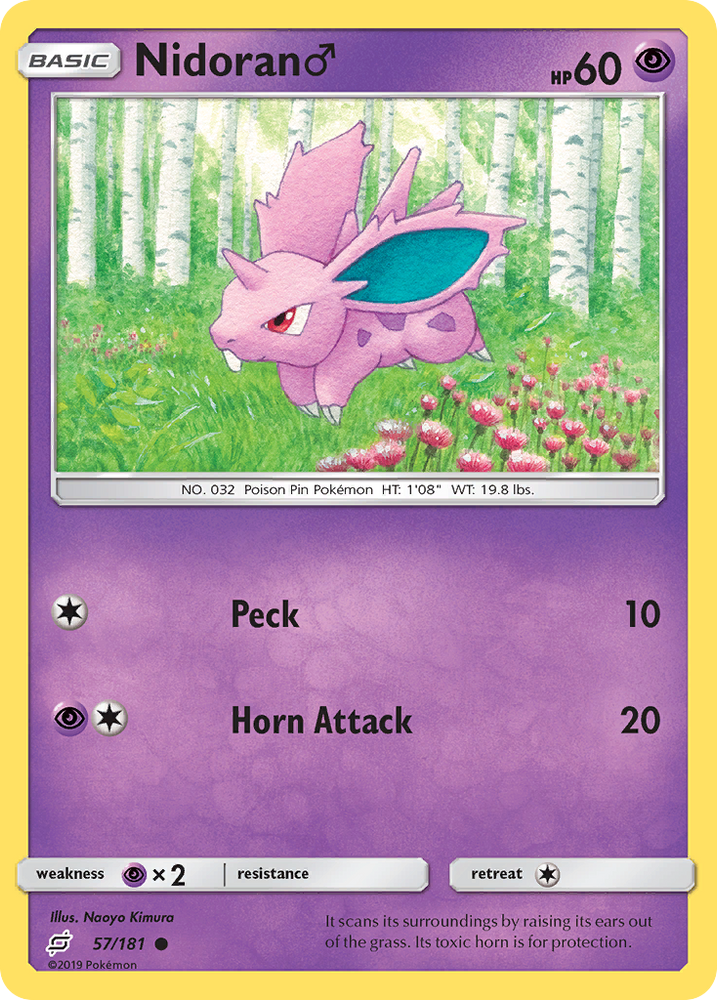 Pokemon | Nidoran (57/181) (Male) [Sun & Moon: Team Up] | The Nerd Merchant