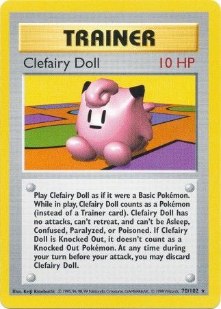 Pokemon | Clefairy Doll (70/102) [Base Set Shadowless Unlimited] | The Nerd Merchant