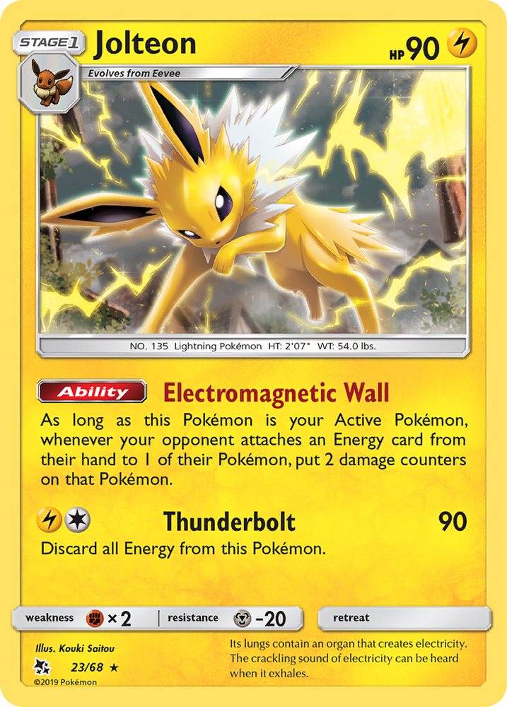 Pokemon | Jolteon (23/68) [Sun & Moon: Hidden Fates] | The Nerd Merchant