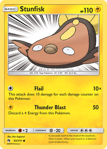 Pokemon | Stunfisk (83/214) [Sun & Moon: Lost Thunder] | The Nerd Merchant